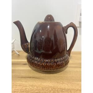 Vintage Brown Ceramic Tea Pot, No Maker Mark, Maybe Bennington??